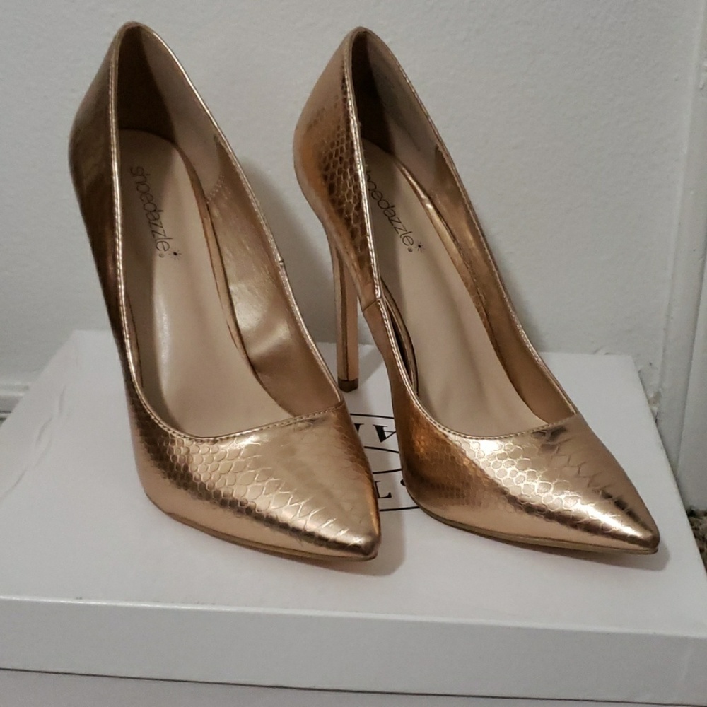 Shoedazzle Rose Gold Heels